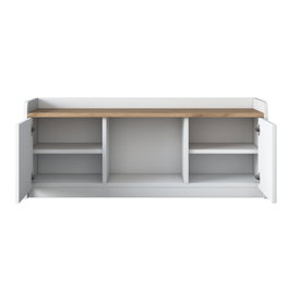 Hanah Home P2 - 1808 Zapatero Blanco y Nogal 120x45x40 cm